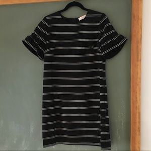 Loft Ruffle Cuff Shift dress